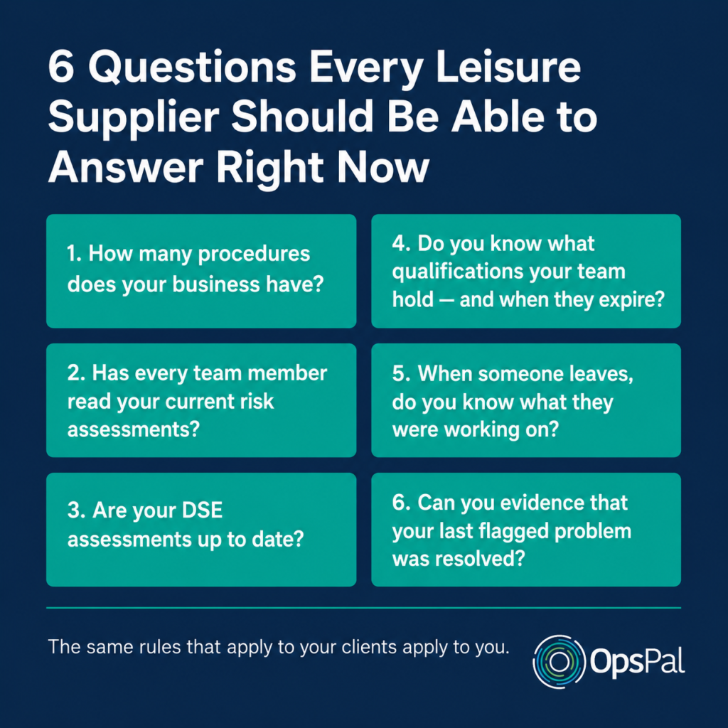 Leisure Supplier Compliance Software | OpsPal